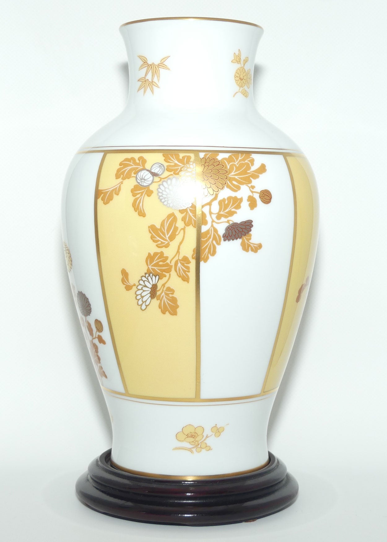 Franklin Mint | Noritake Okura Japan | Yellow | Chrysanthemum vase on stand