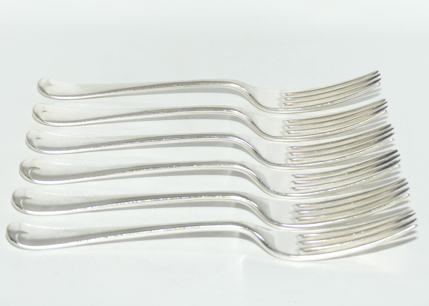 Set of 6 Daniel & Arter | Silver Plated Old English Pattern Dinner Forks | 20.5cm