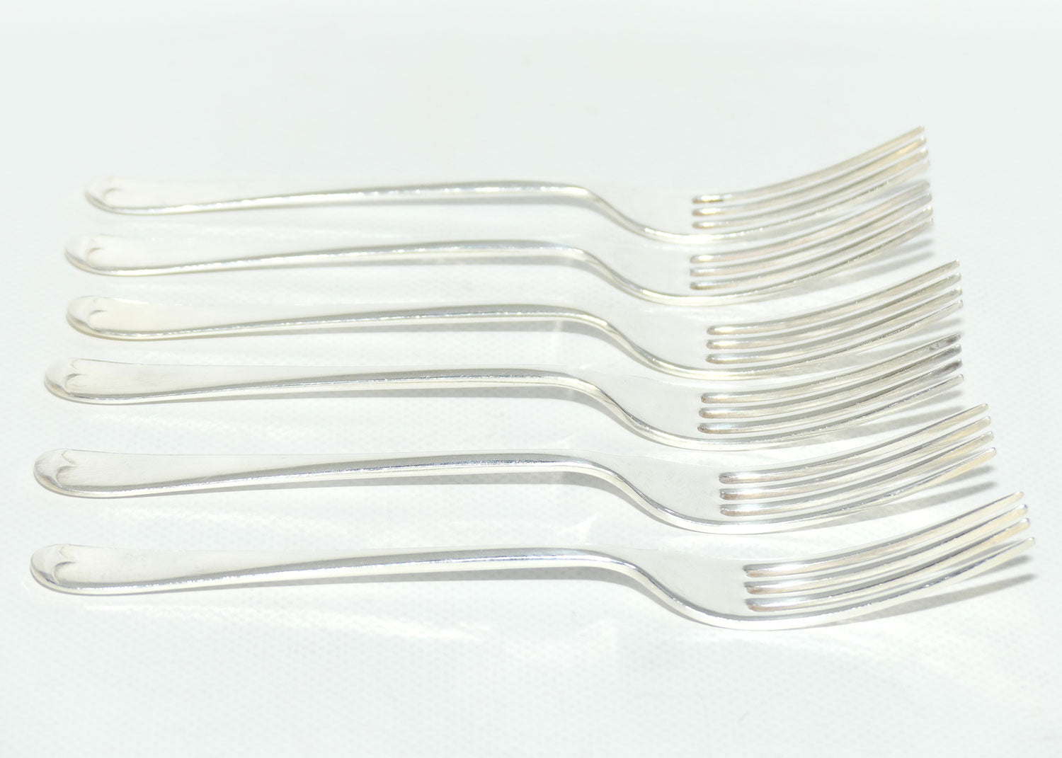 Set of 6 Westminster | Silver Plated Old English Pattern salad Forks | 17.5cm