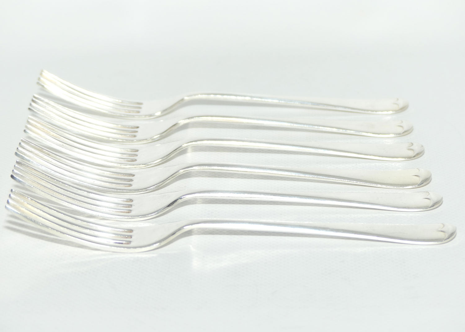 Set of 6 Westminster | Silver Plated Old English Pattern salad Forks | 17.5cm