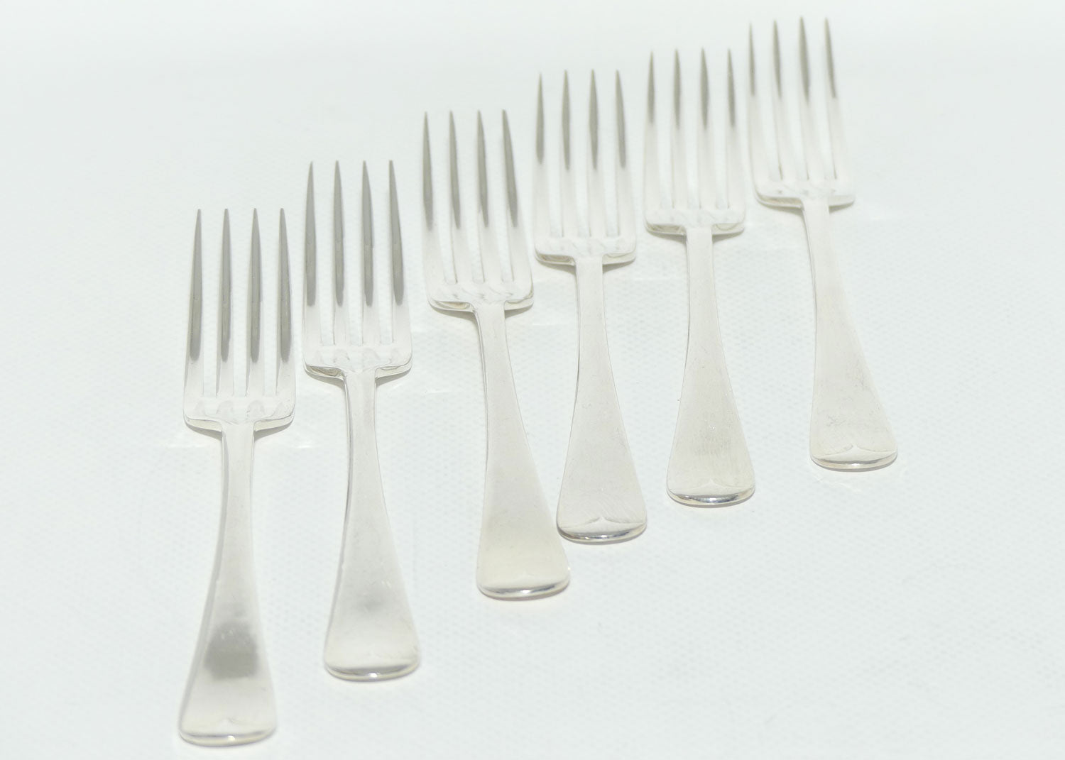 Set of 6 Westminster | Silver Plated Old English Pattern salad Forks | 17.5cm