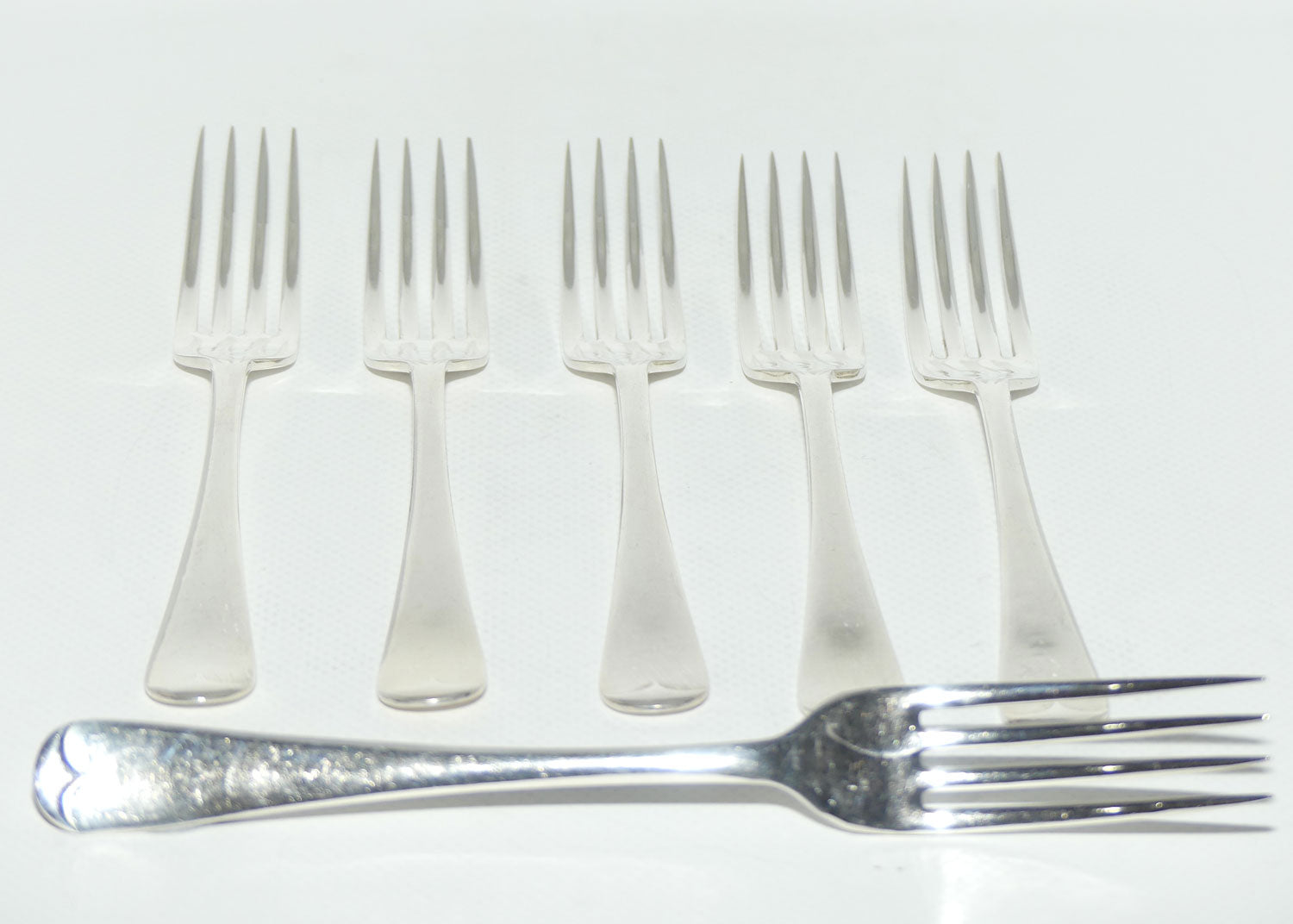 Set of 6 Westminster | Silver Plated Old English Pattern salad Forks | 17.5cm