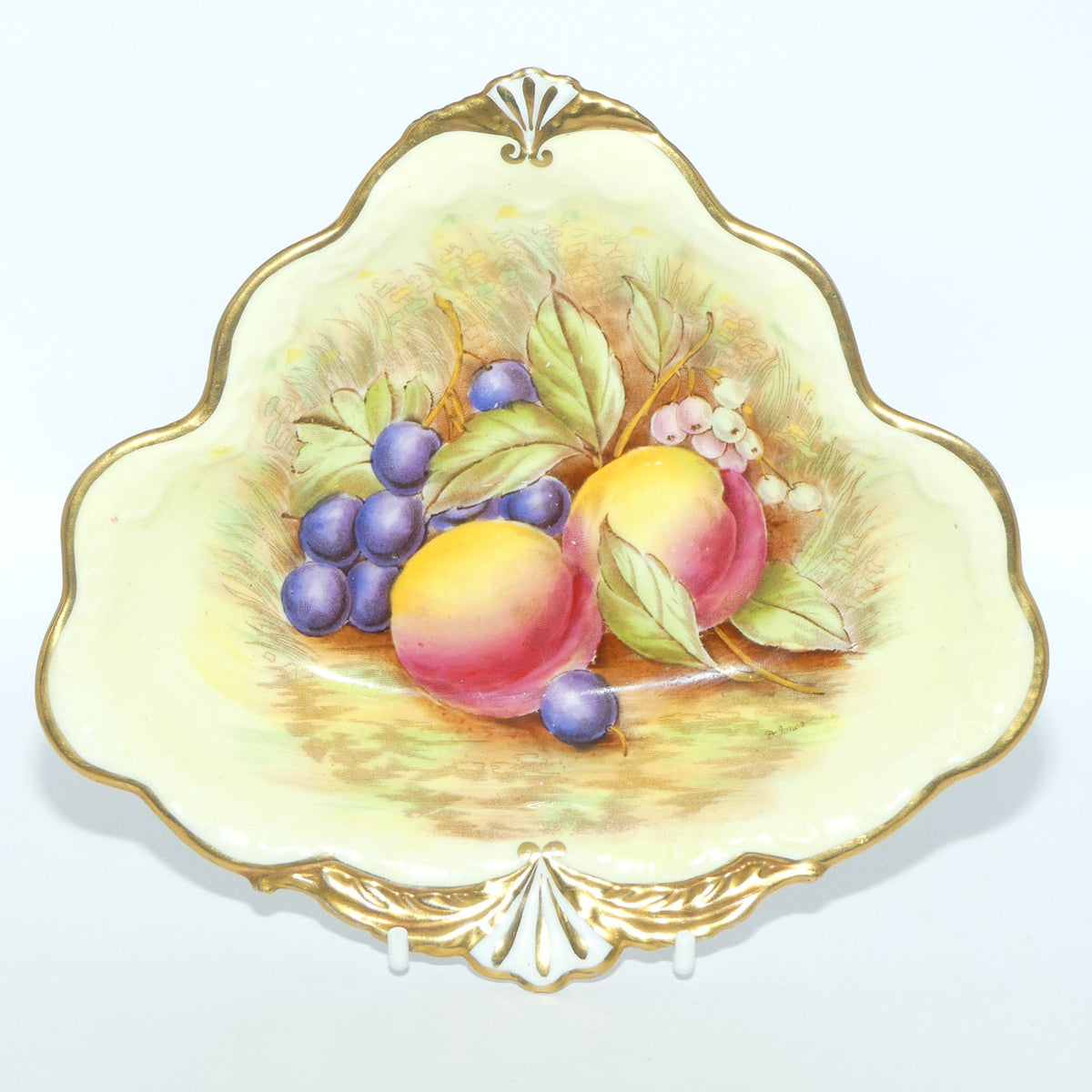 Aynsley Orchard Gold with Gilt trim trefoil shape dish