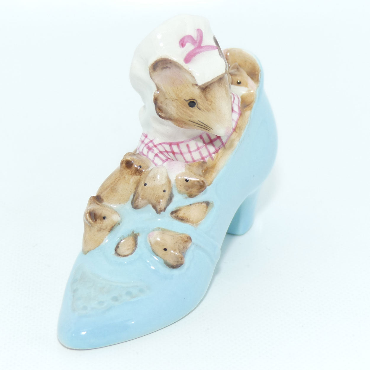 Beswick Beatrix Potter The Old Woman who lived in a Shoe | BP2a Gold Oval