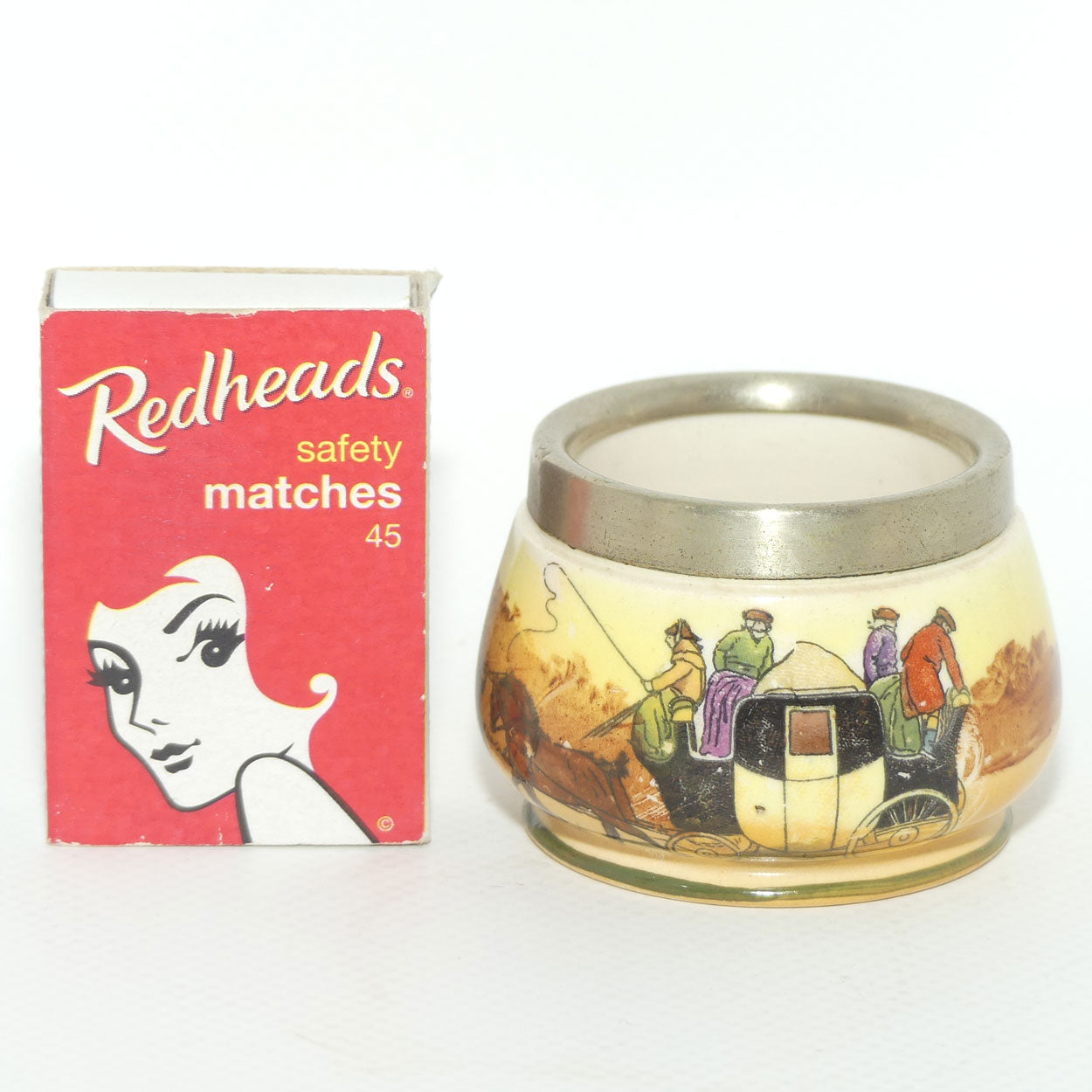 Royal Doulton Coaching Days open salt | EP rim