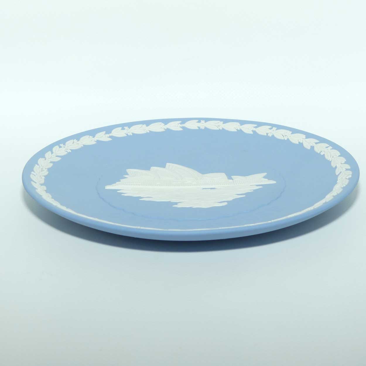 Wedgwood Jasper | White on Pale Blue plate | Sydney Opera House plate | boxed | #1
