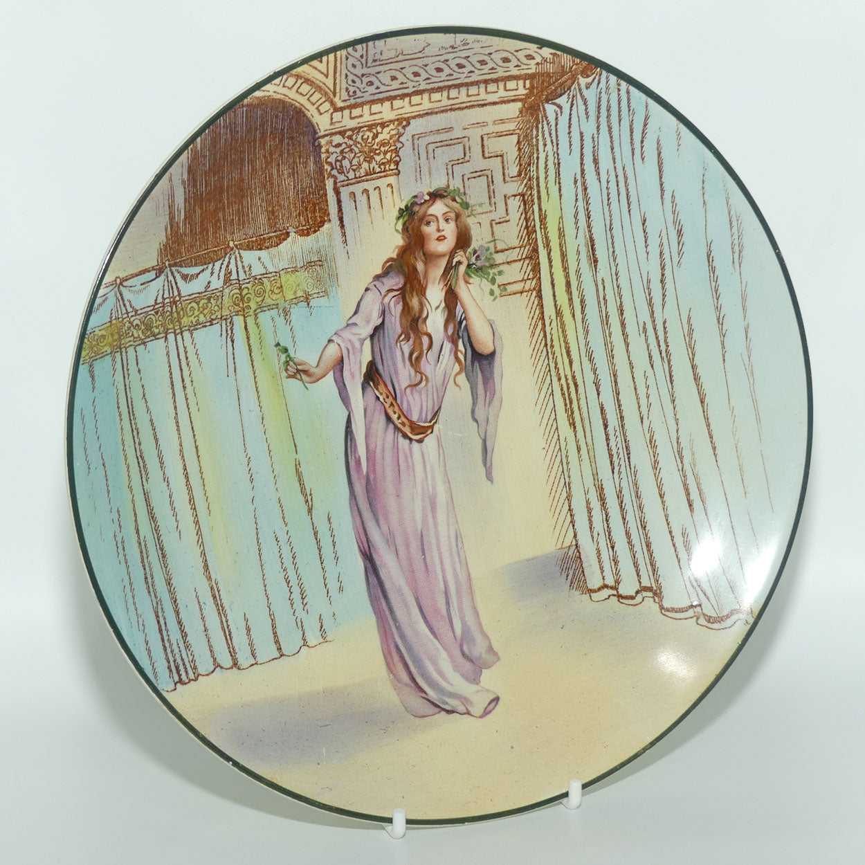 Royal Doulton Shakespearean Ophelia plate D3835 | Special Background | 22.5cm