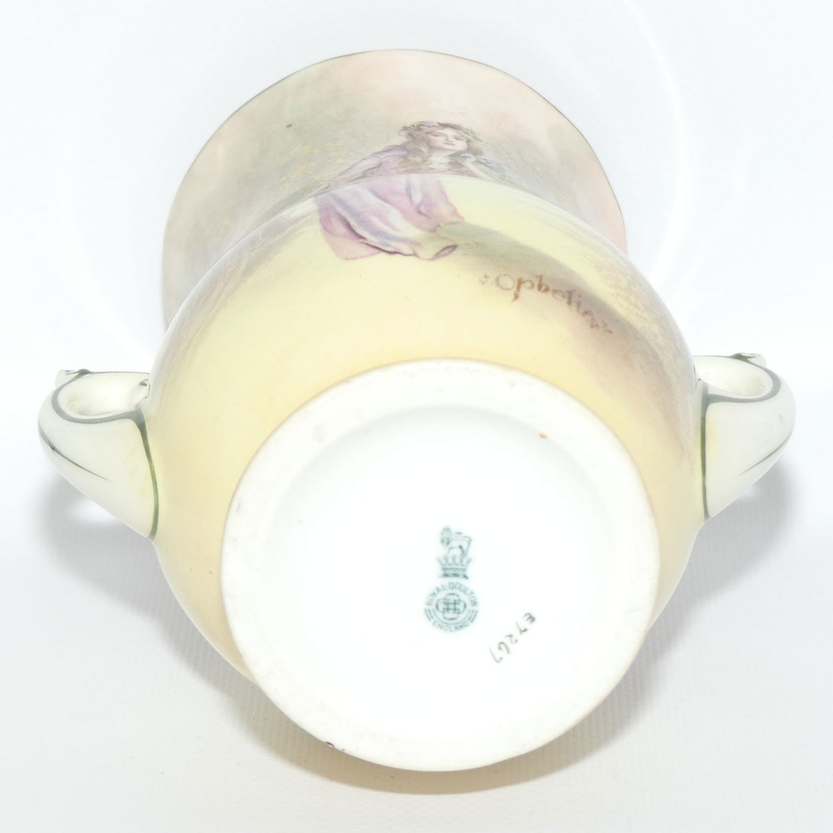 Royal Doulton Shakespearean Ophelia twin handle vase E7267