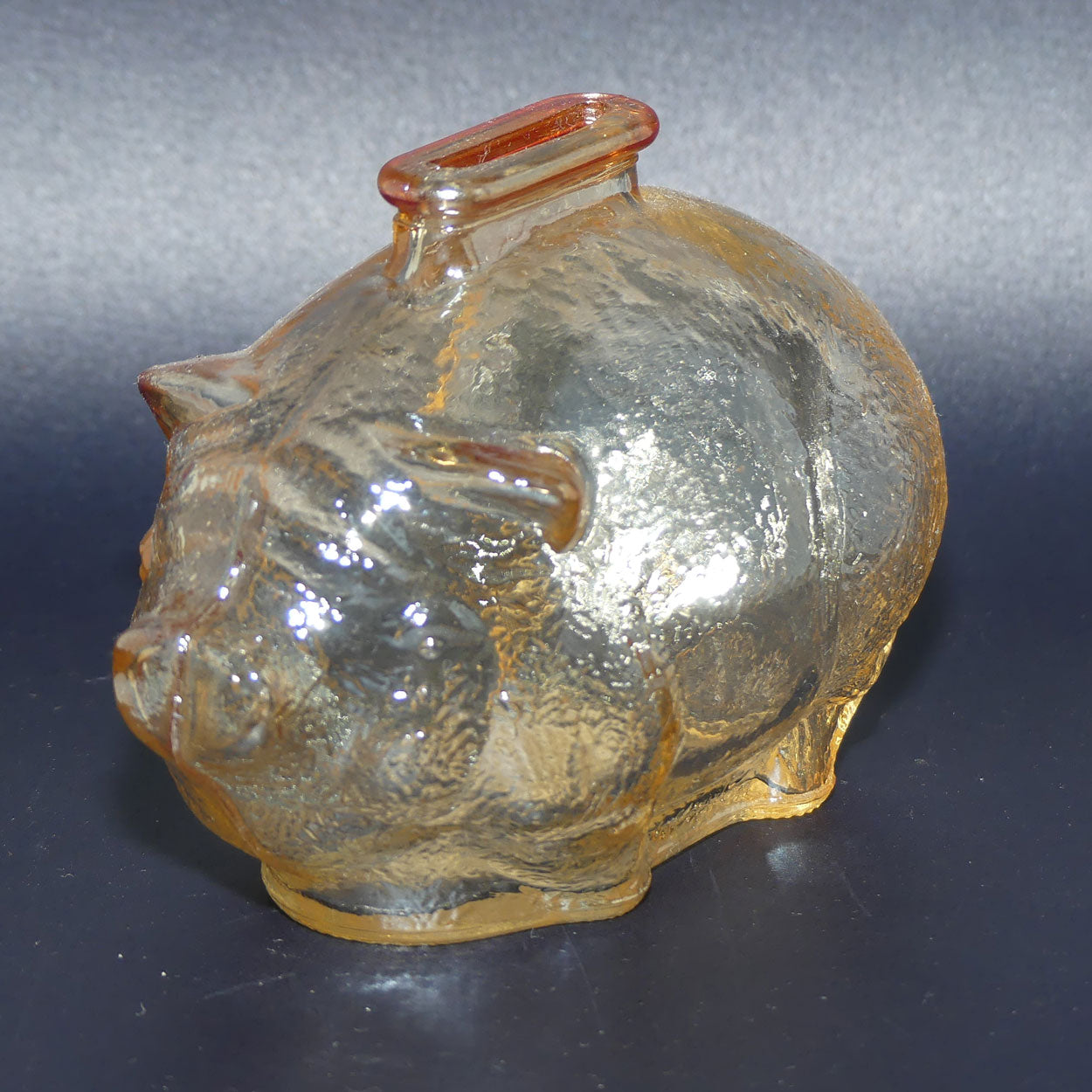 Light Marigold Carnival Glass Pig Money box