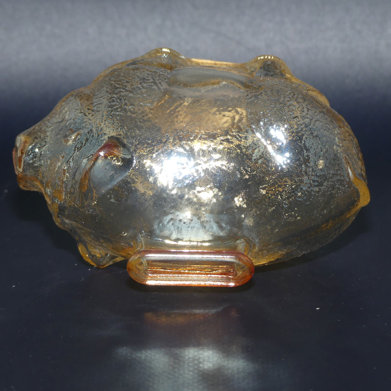 Light Marigold Carnival Glass Pig Money box