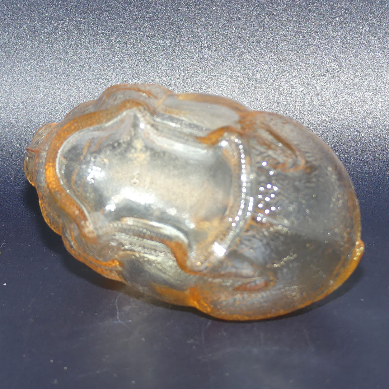 Light Marigold Carnival Glass Pig Money box