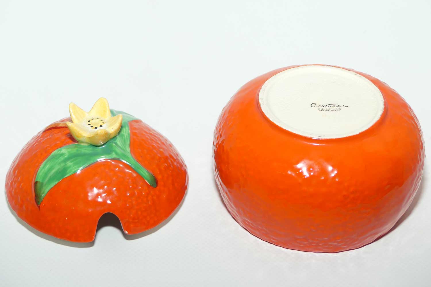 Carlton Ware Orange Peel marmalade pot