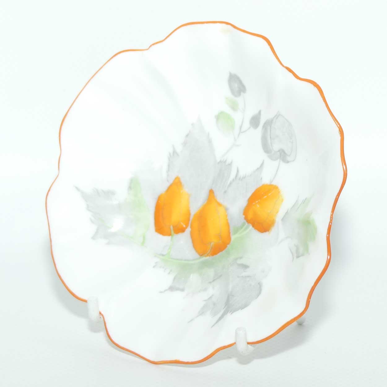 Shelley Orange trim and Orange Poppies pin dish