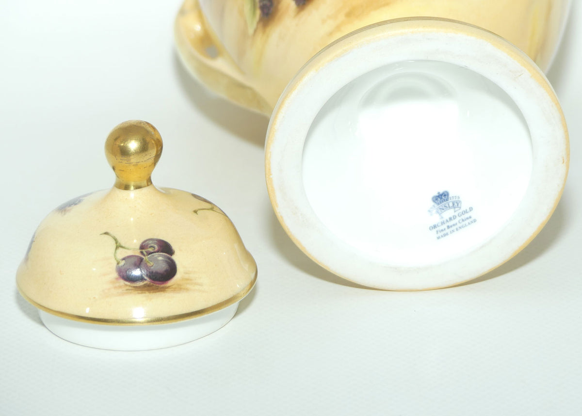 Aynsley Orchard Gold Lidded Urn with shaped handles | #1