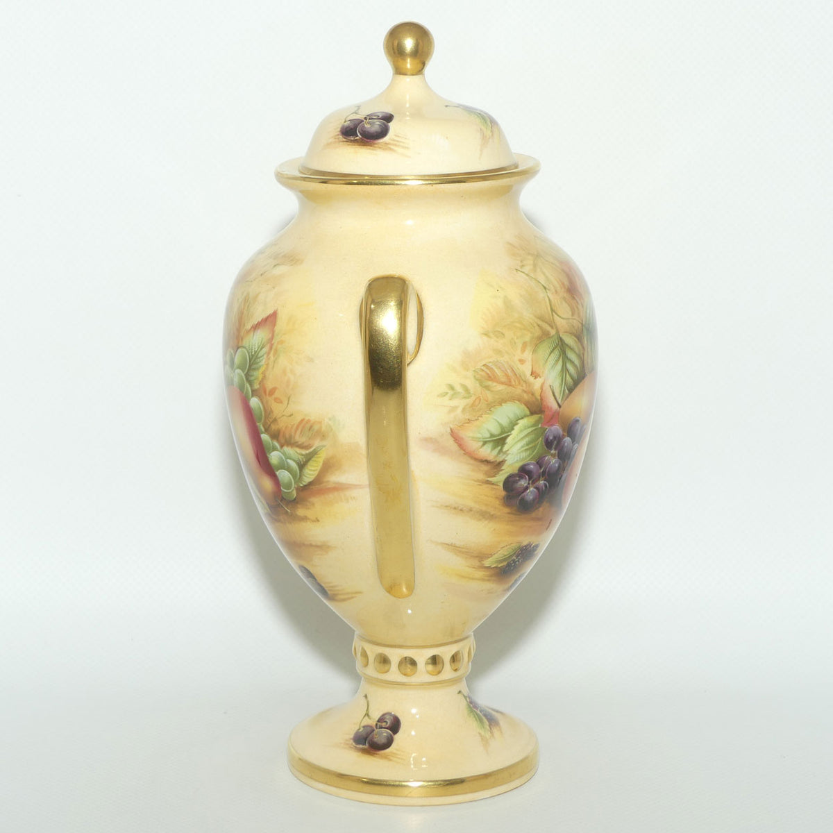 Aynsley Orchard Gold Lidded Urn with shaped handles | #2