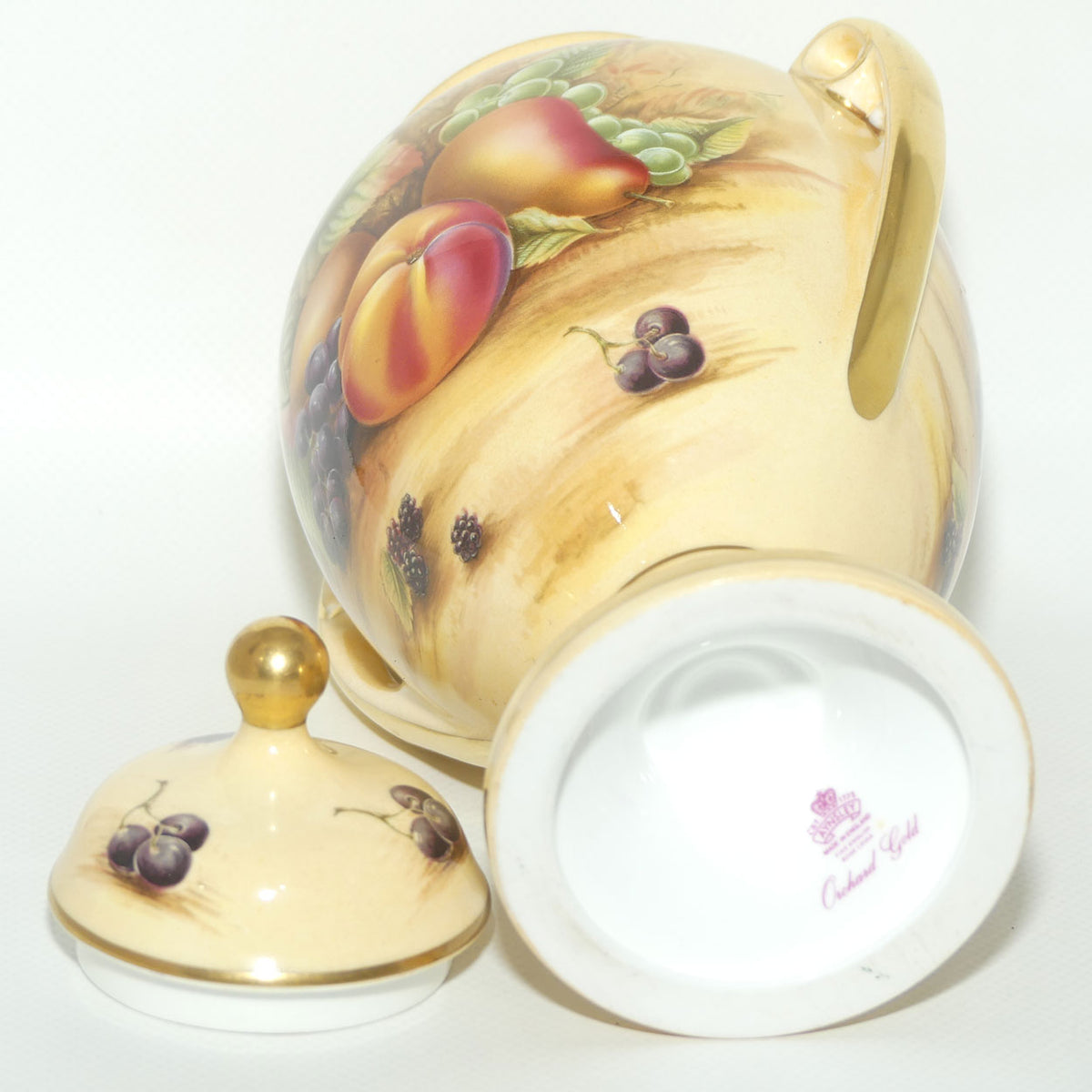 Aynsley Orchard Gold Lidded Urn with shaped handles | #2