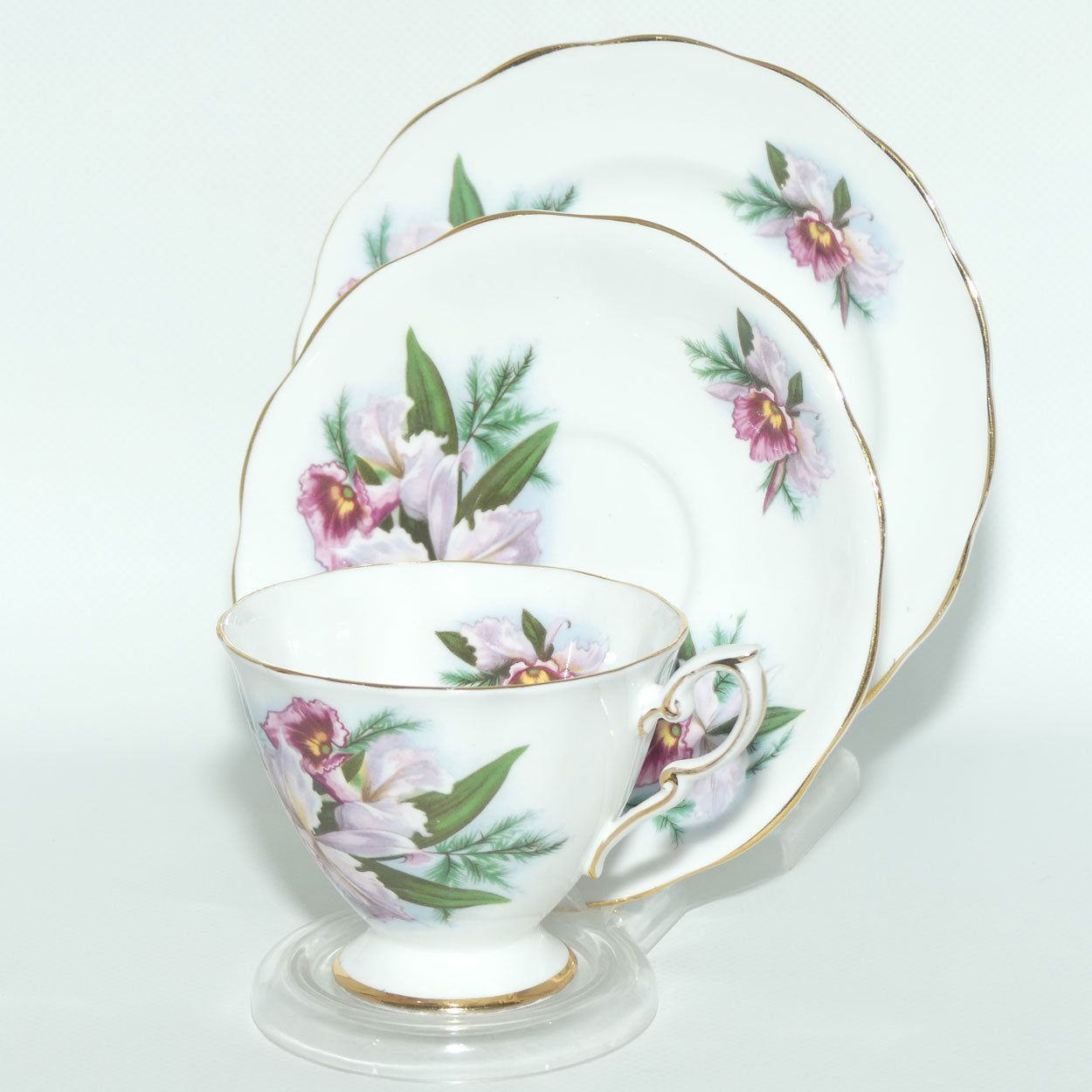 Royal Standard Orchid pattern tea trio | 2491Y | #2