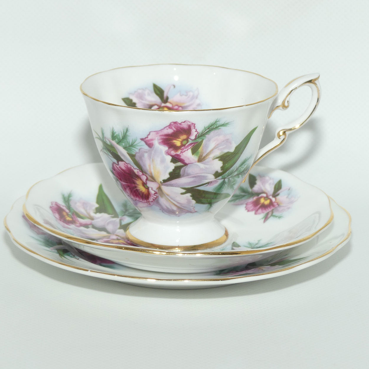 Royal Standard Orchid pattern tea trio | 2491Y | #2