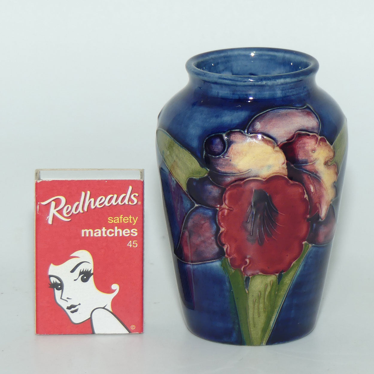 Walter Moorcroft Pottery Orchid miniature vase