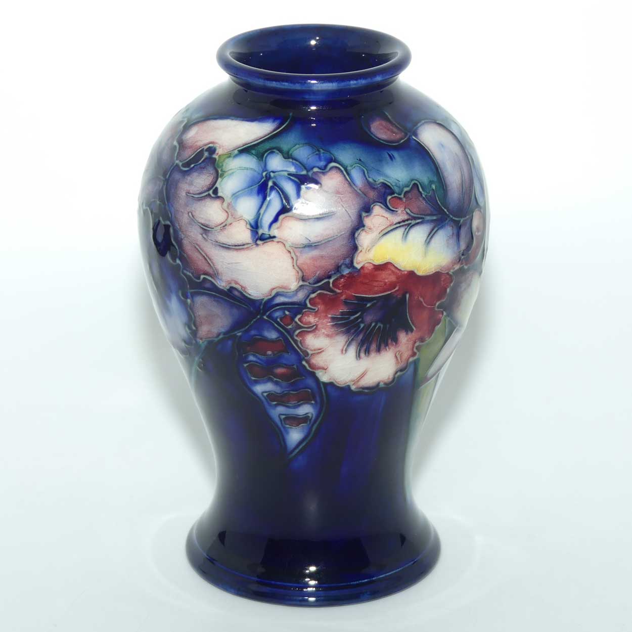 Walter Moorcroft Orchid on Blue Ground 65/6 vase