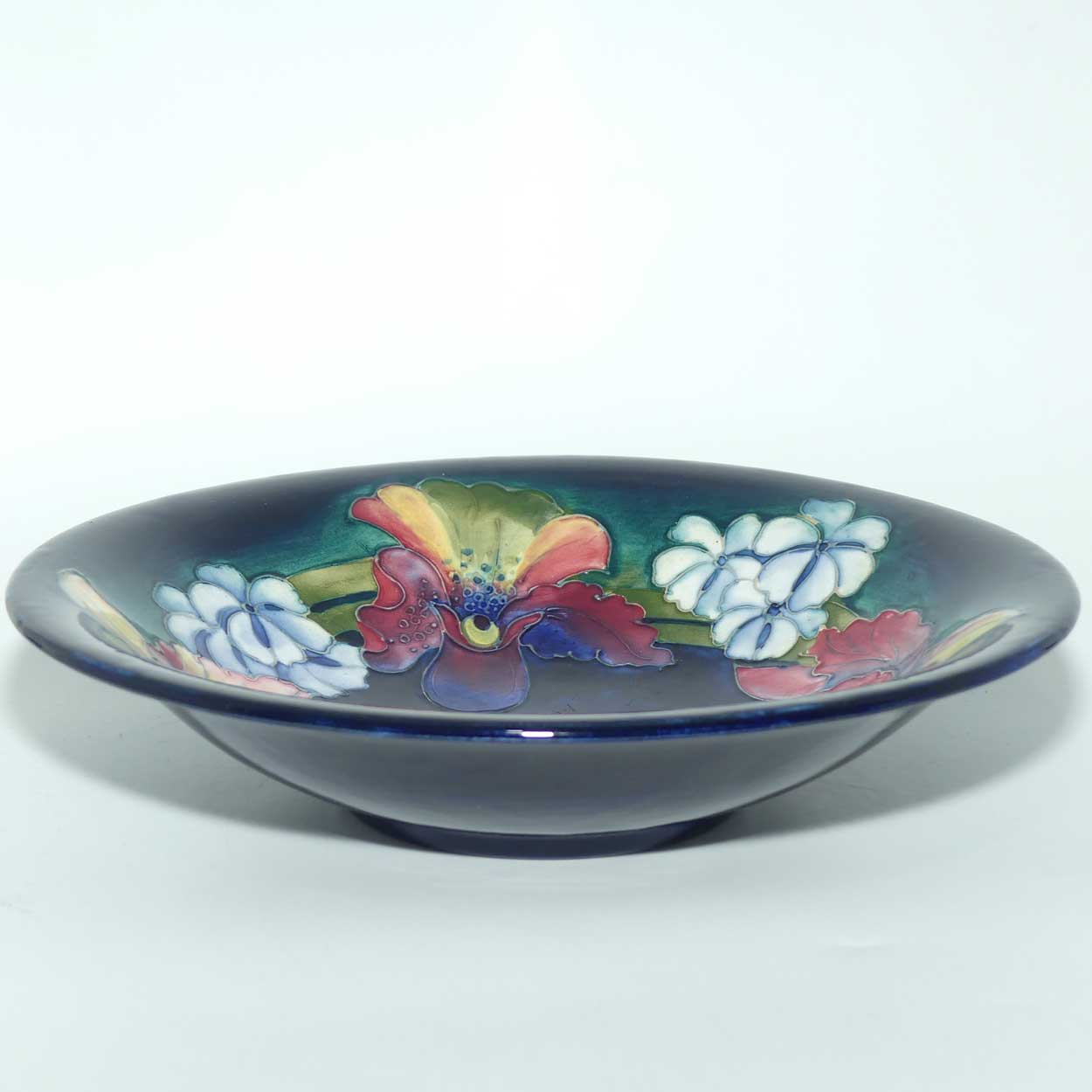 Walter Moorcroft Orchid (Blue) bowl | 25cm