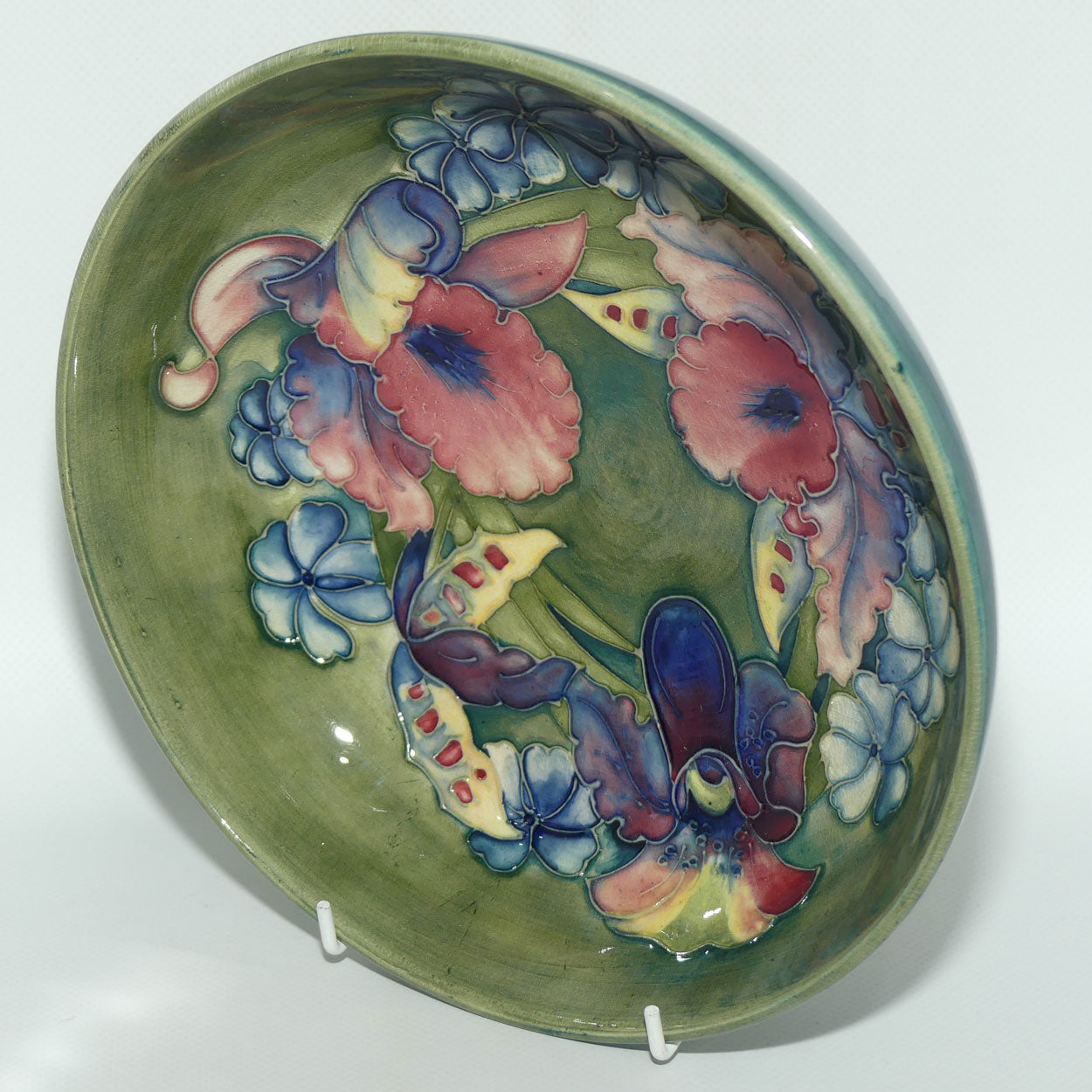 Walter Moorcroft Orchid (Green) deep bowl #2