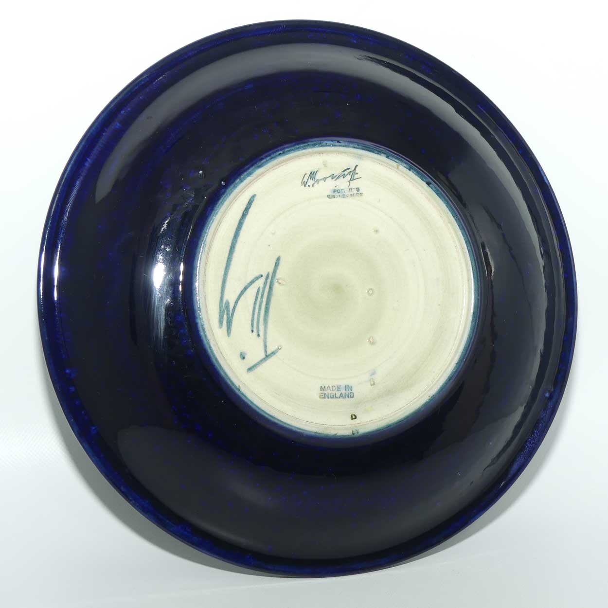 Walter Moorcroft Orchid on Blue Ground plate | 22cm diameter