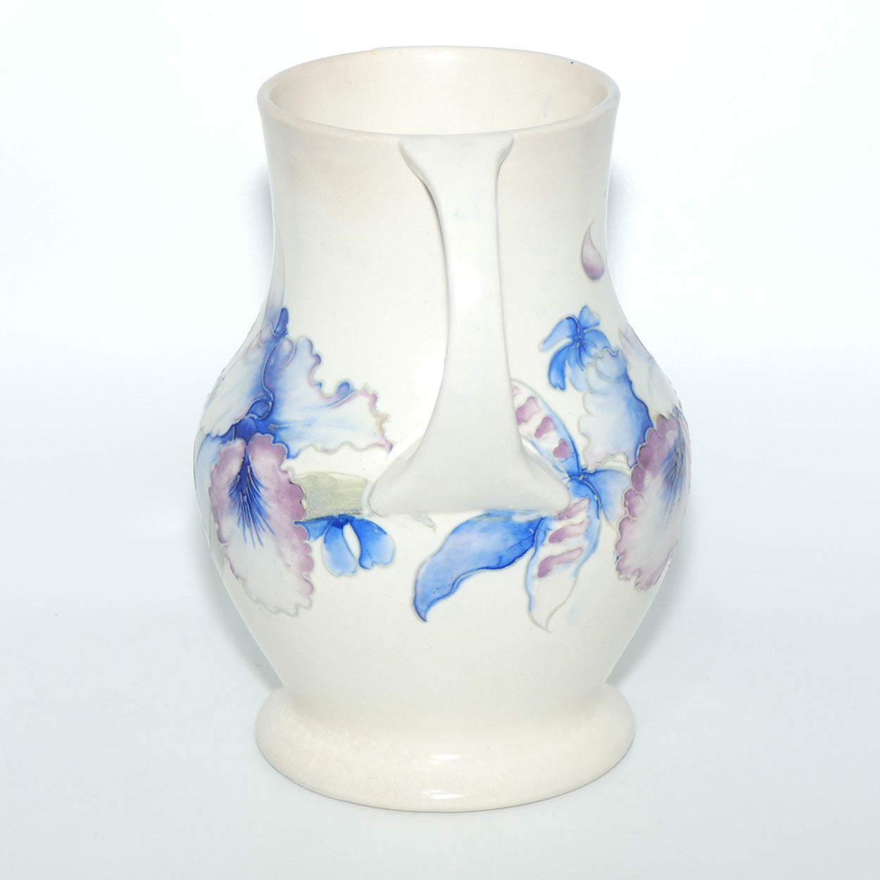 William Moorcroft Orchid salt glaze handled vase