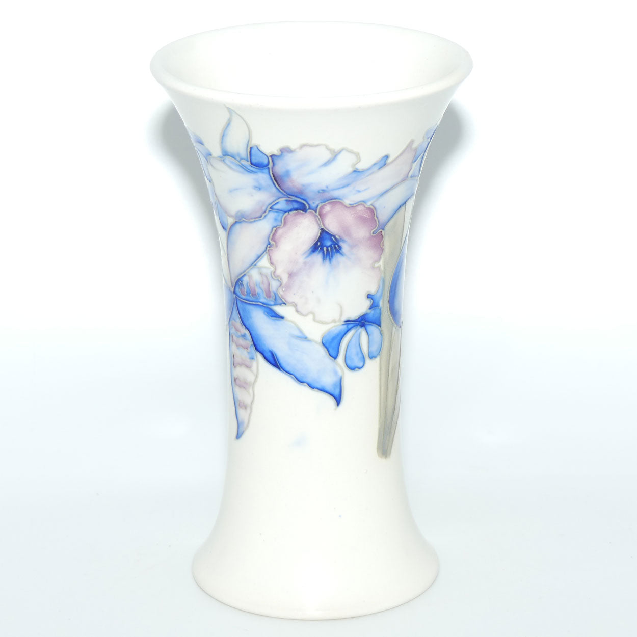 William Moorcroft Orchid salt glaze trumpet vase #2