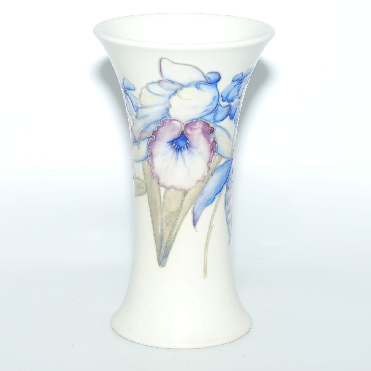 William Moorcroft Orchid salt glaze trumpet vase #2