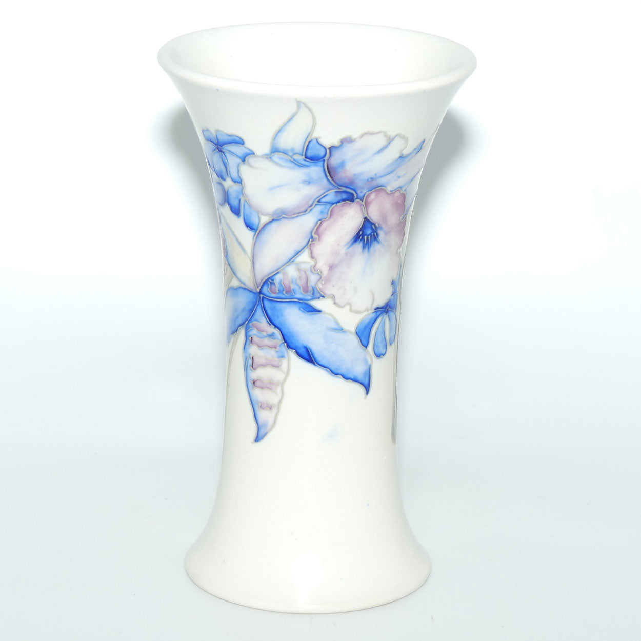 William Moorcroft Orchid salt glaze trumpet vase #2