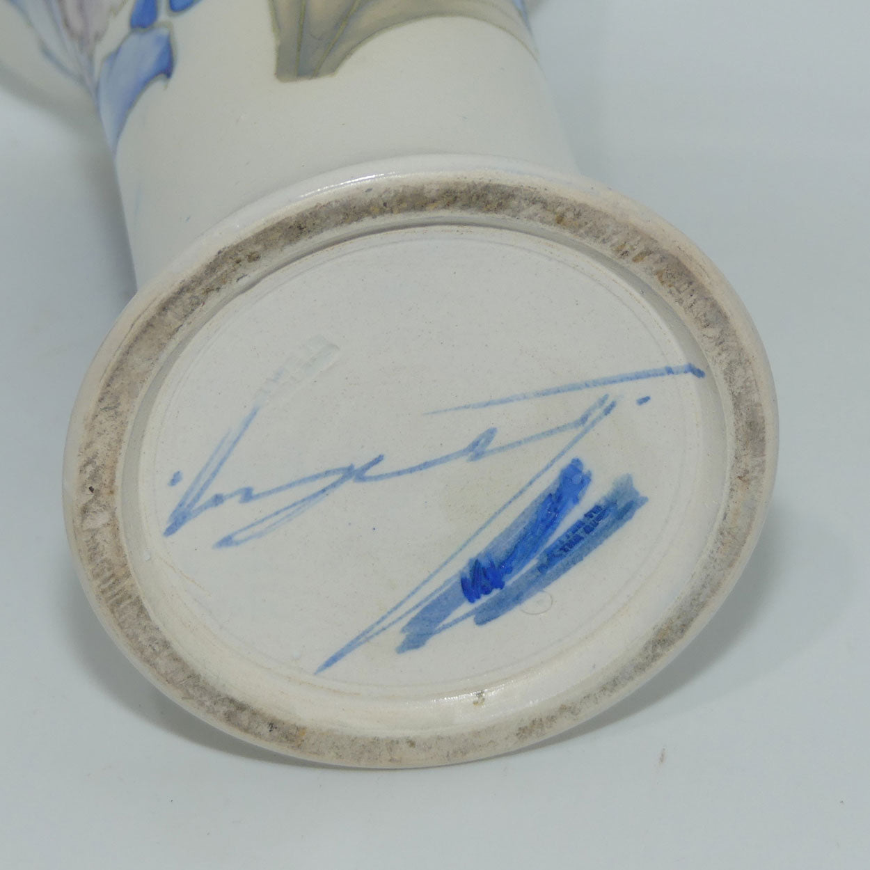 William Moorcroft Orchid salt glaze trumpet vase #2