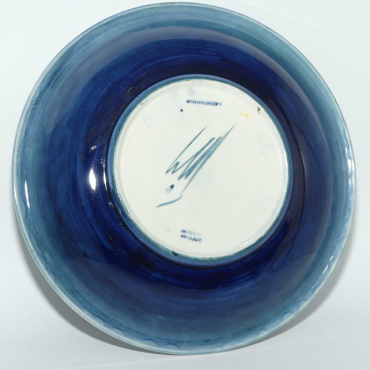 Walter Moorcroft Orchid on Teal Ground shallow bowl | 22cms diam