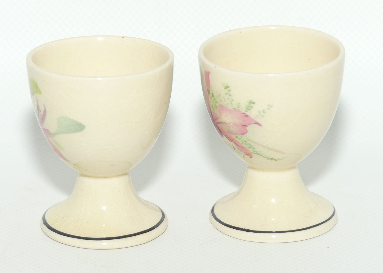 Royal Doulton Orchids pair of footed egg cups | #1