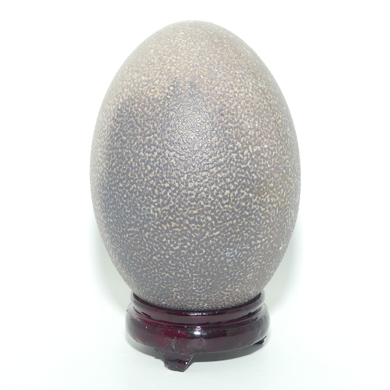 Vintage Blown Emu Egg on small Rosewood stand