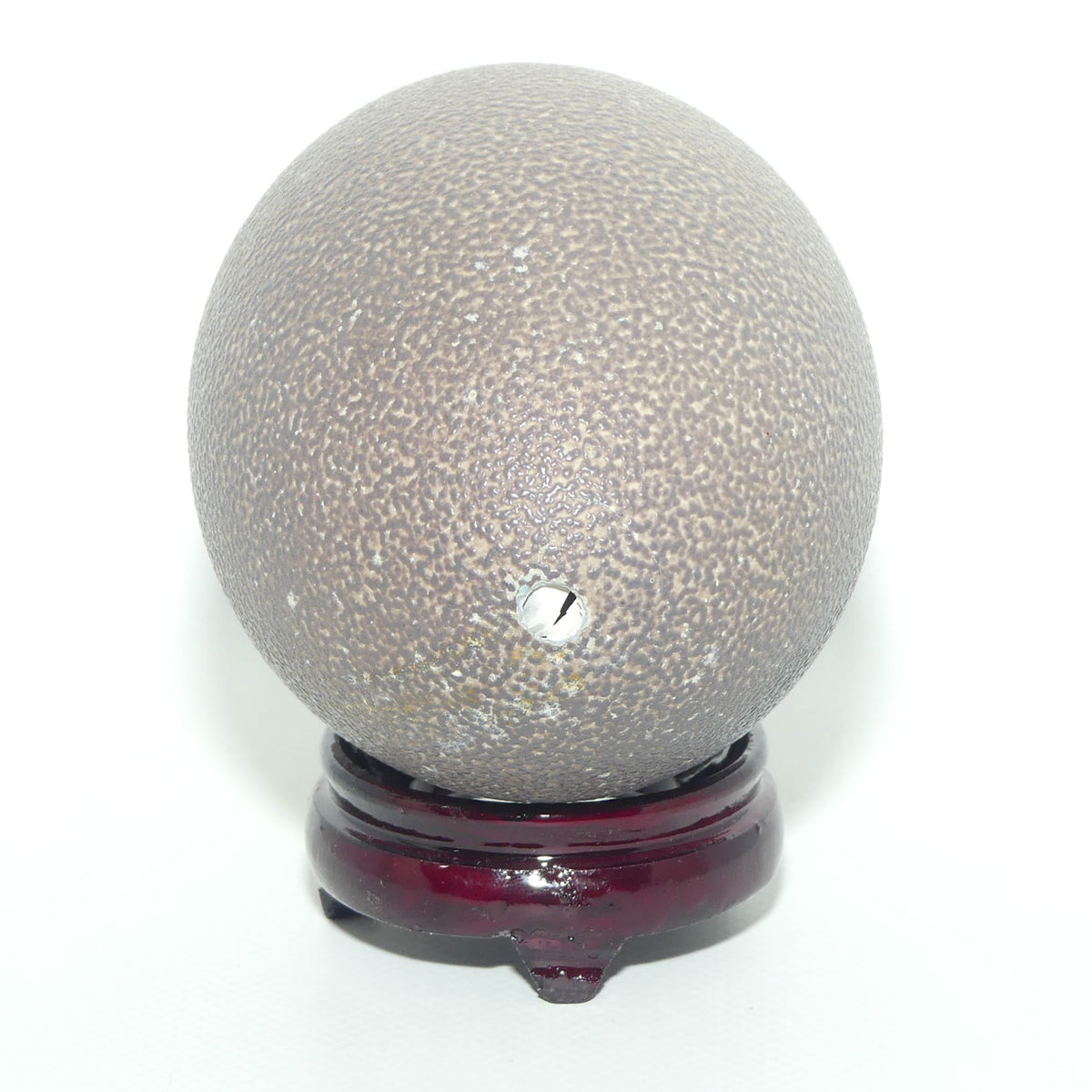 Vintage Blown Emu Egg on small Rosewood stand