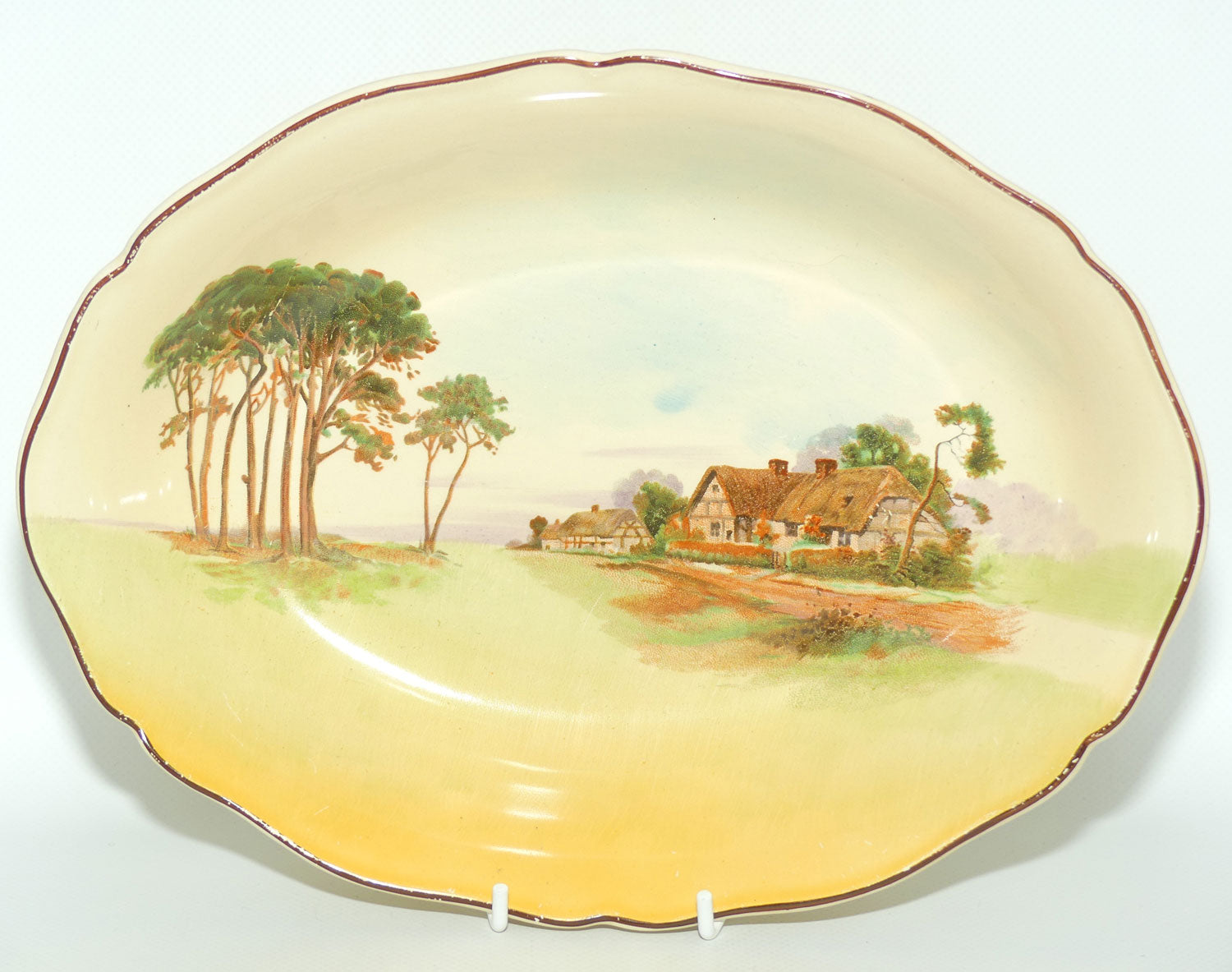Royal Doulton English Cottages oval bowl D4987 | Scene 5