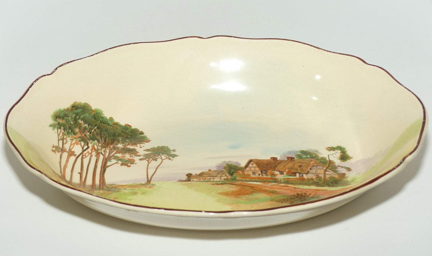 Royal Doulton English Cottages oval bowl D4987 | Scene 5