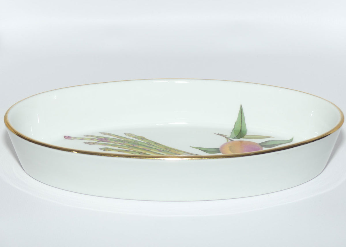 Royal Worcester Flameproof Porcelain | Evesham pattern | oval serving dish | 26cm wide