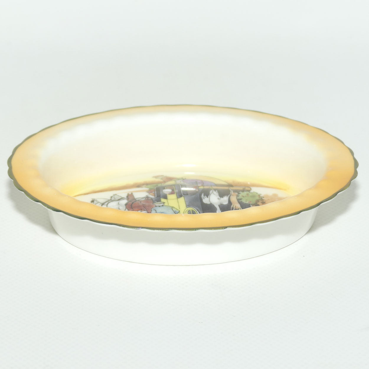Royal Doulton Coaching Days oval dish E3804 | Tightening the Harness