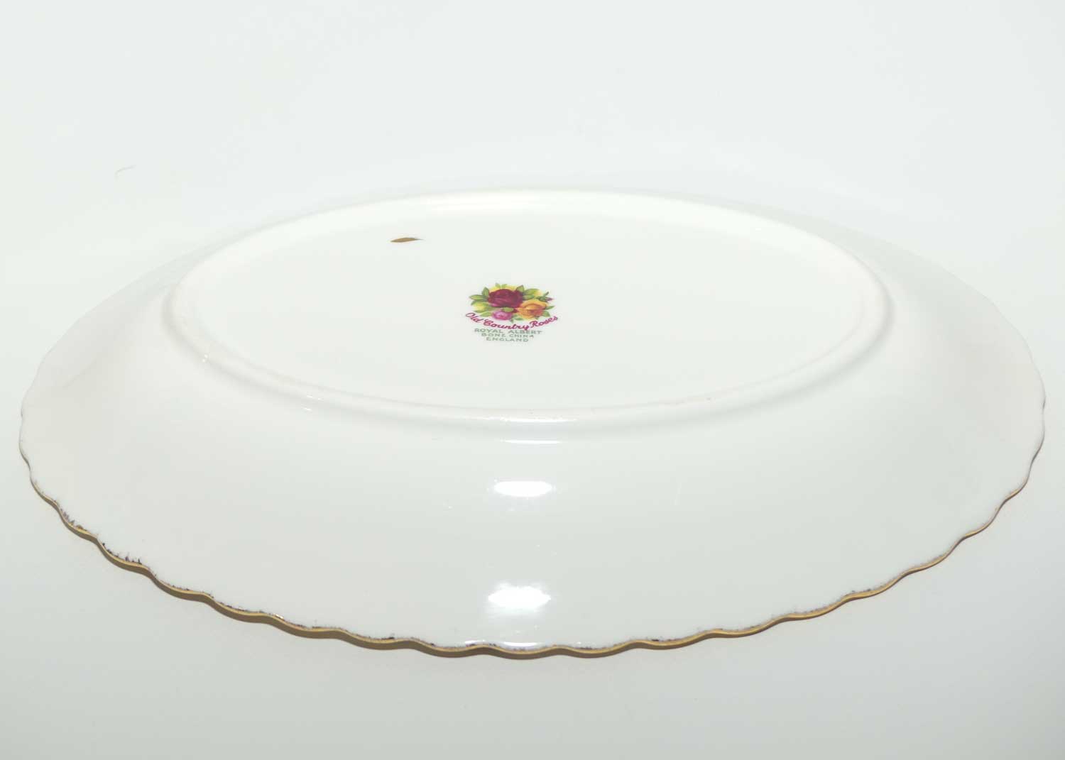 Royal Albert Bone China Old Country Roses England underplate for gravy boat | early backstamp | UK made