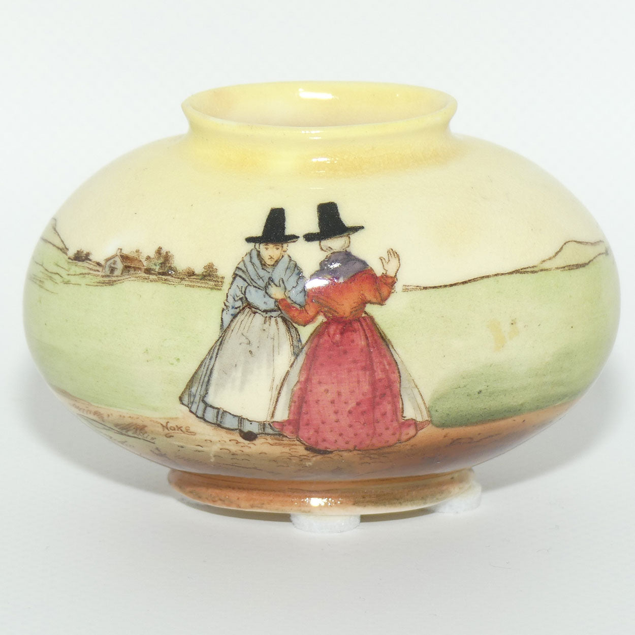 Royal Doulton Welsh miniature egg shape vase | #1