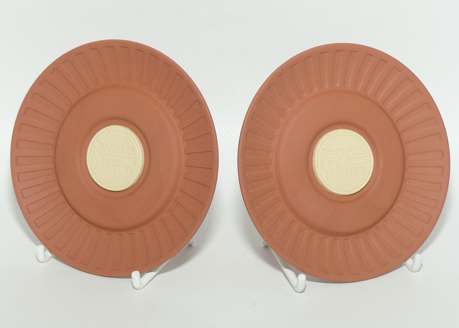 Wedgwood Jasper | Cane on Terracotta | Teacher's Scotch Whisky | A Welcome Awaiting | boxed pair