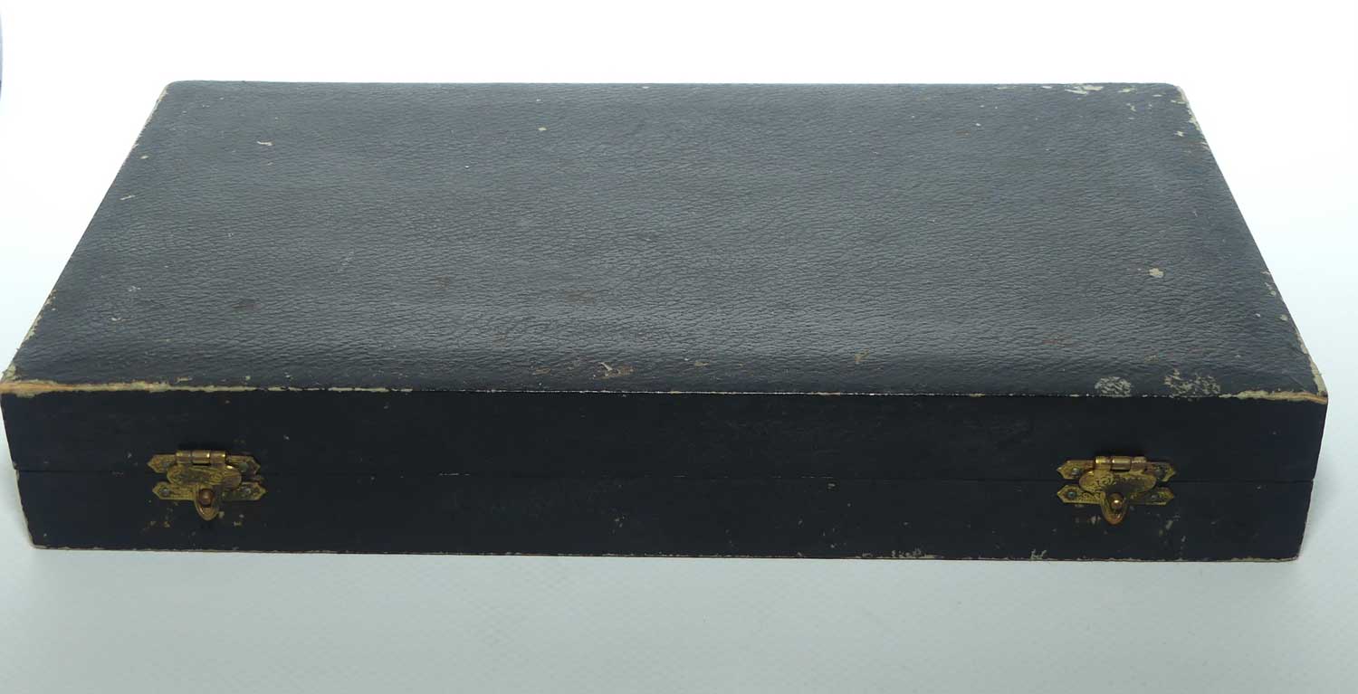 Pair of finely cut crystal butter dishes in presentation box