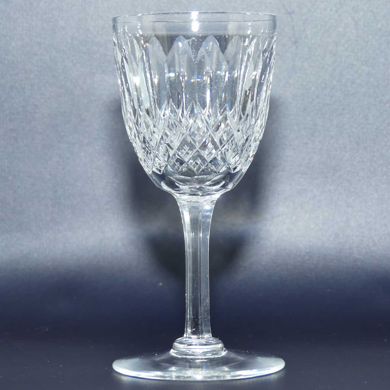 Pair of Webb Crystal fancy facetted liqueur glasses