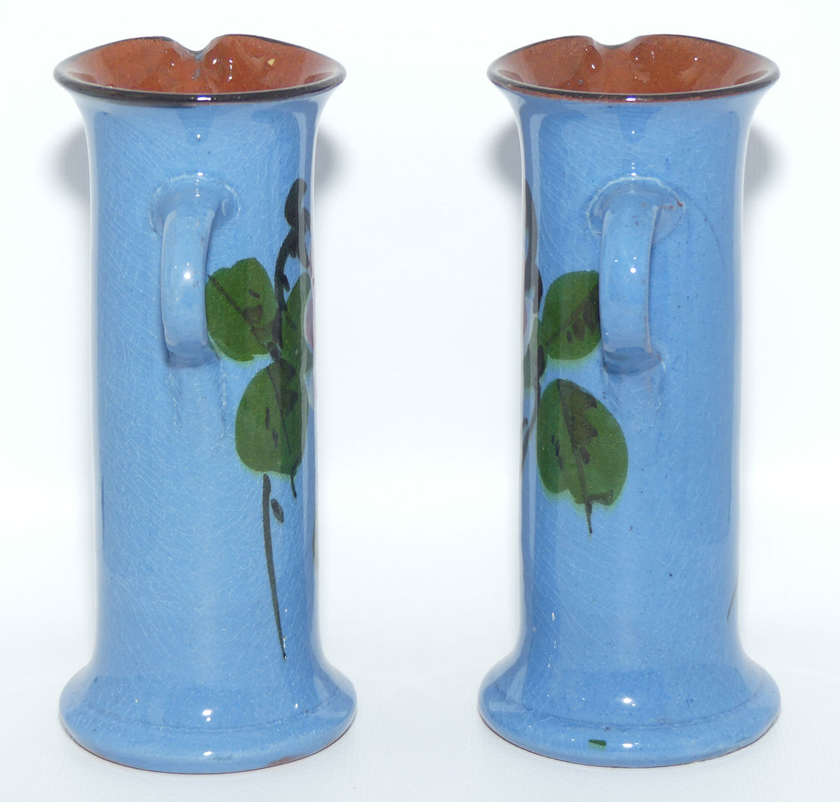 Torquay Ware | Motto Ware | Pair of Blue Floral decorated jugs