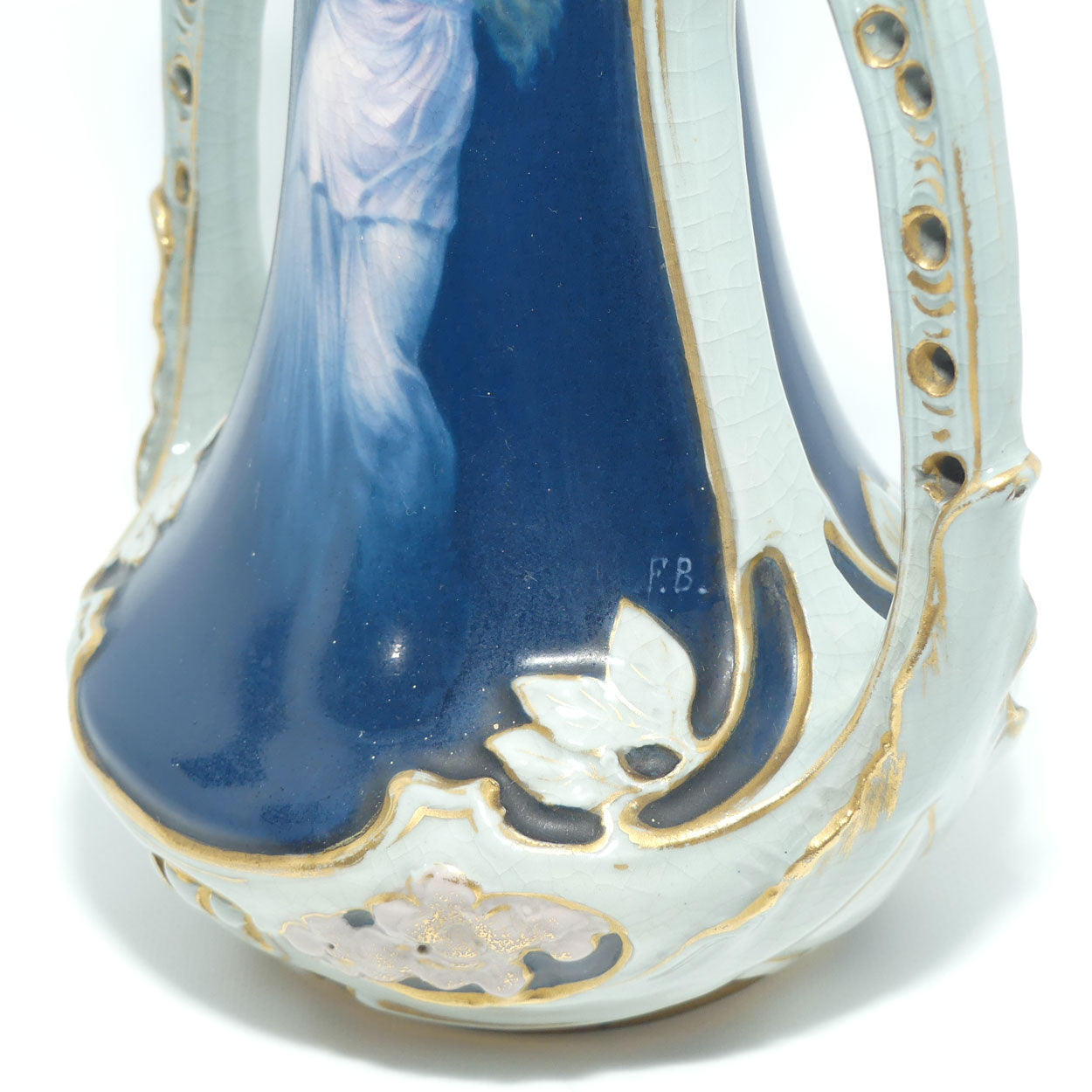 Ernst Wahliss Vienna Australia pair of Art Nouveau vases with Maidens | signed RP