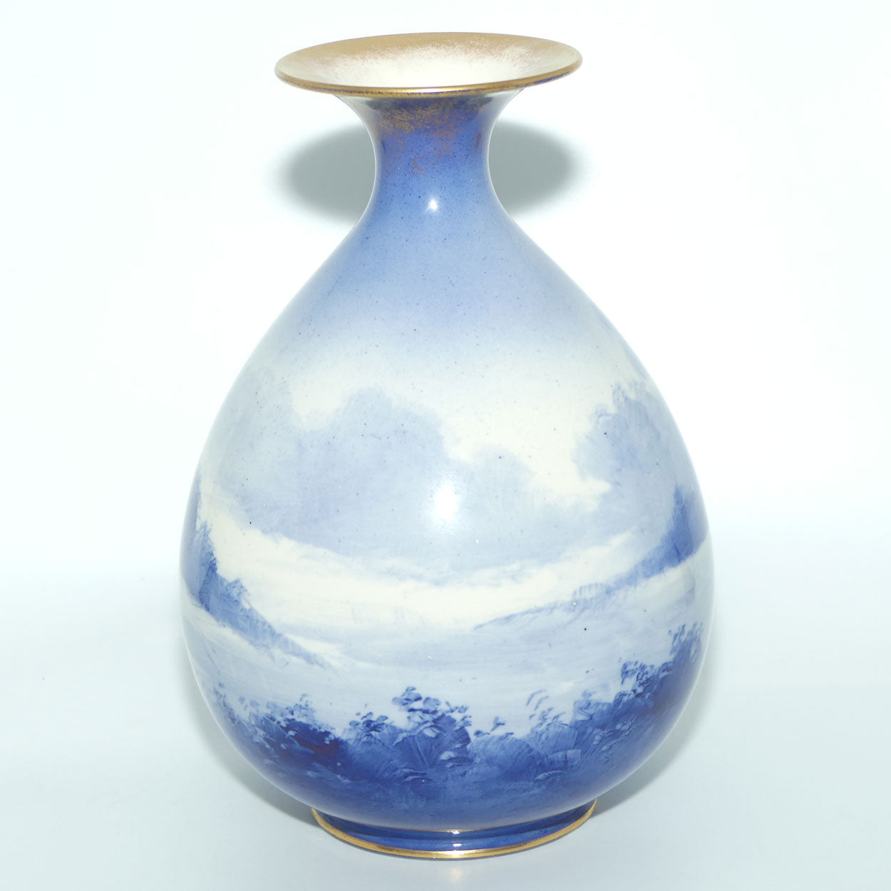 Royal Doulton Blue Children pair of Ovoid Shaped Vases