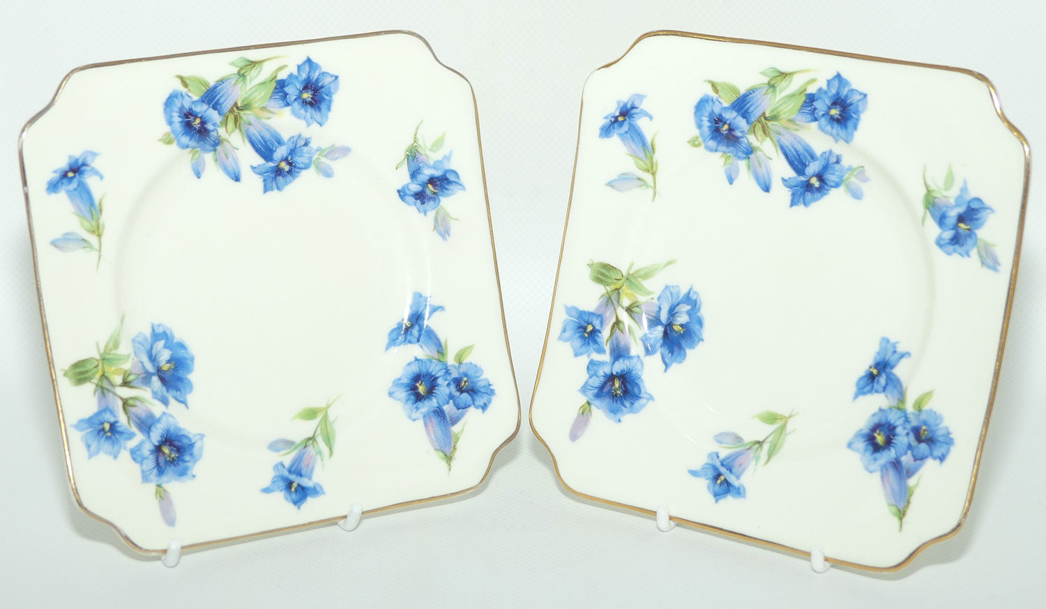 Royal Doulton Gentian pattern V1911 | pair of square tea plates