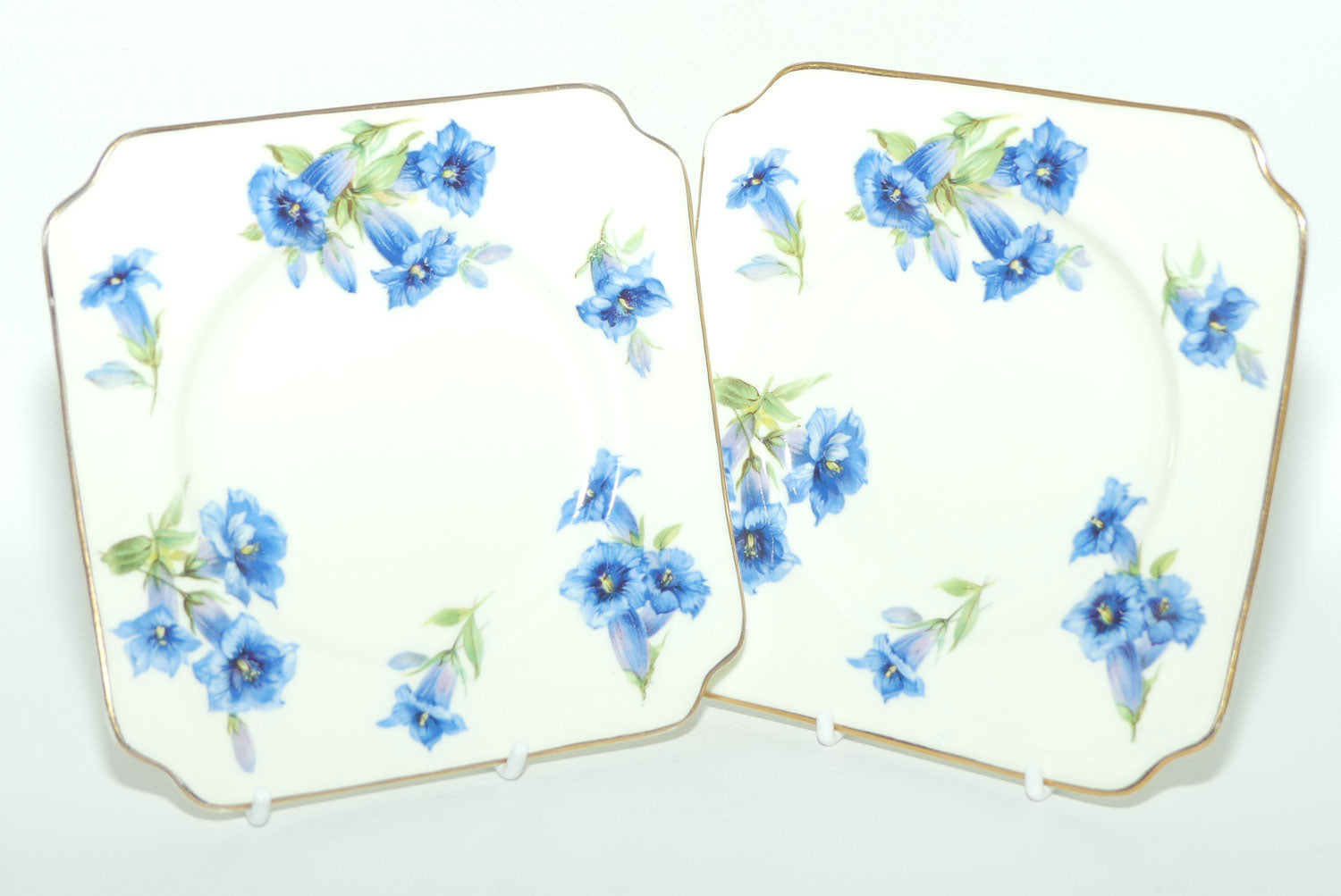 Royal Doulton Gentian pattern V1911 | pair of square tea plates